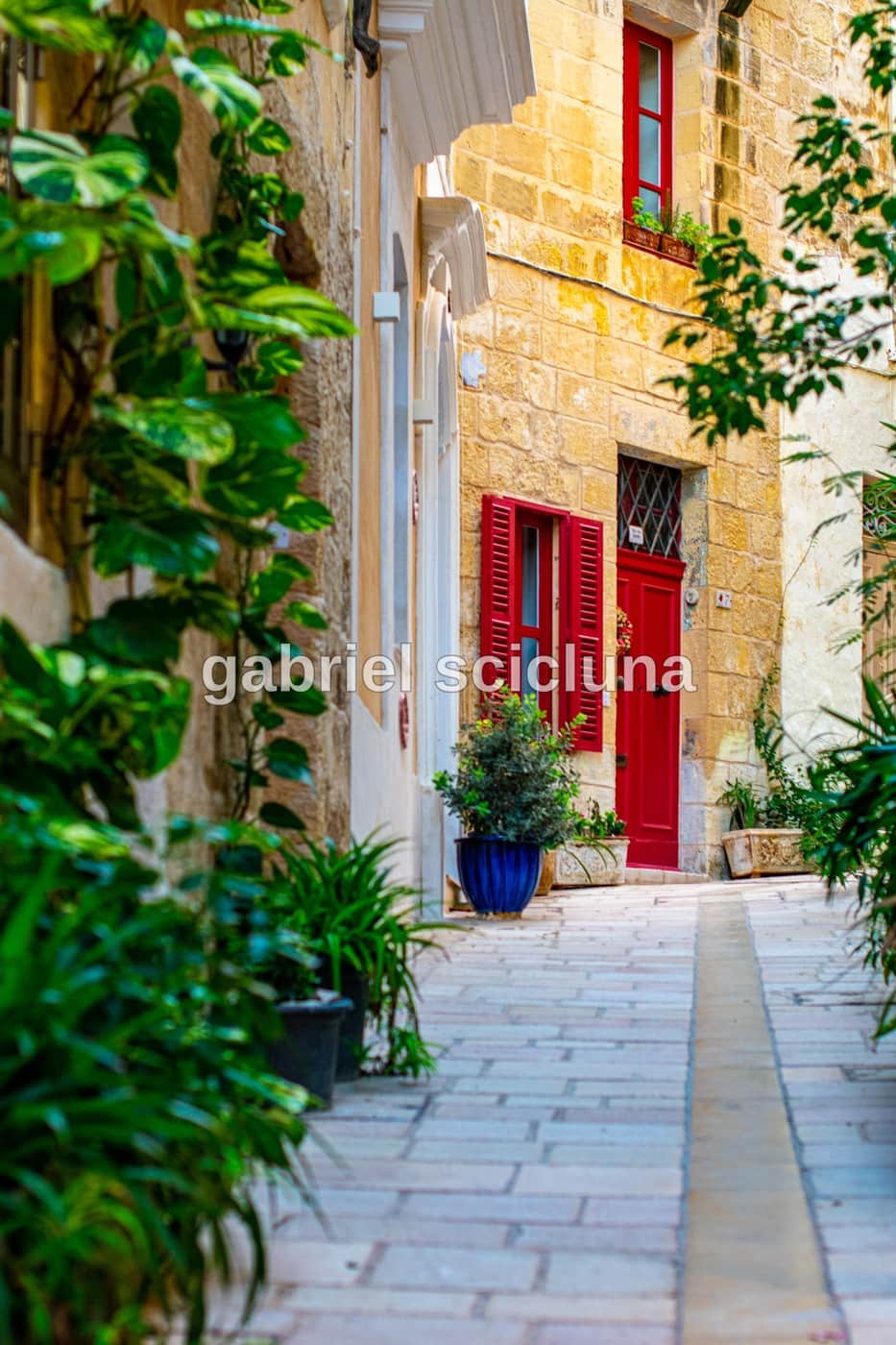Traditional houses and architectural details in Birgu (Vittoriosa), one of Malta's Three Cities.